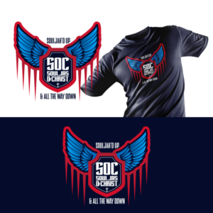 S.O.C  souljas of CHRIST/ SOULJAH'D UP & ALL THE WAY DOWN san diego chapter | Logo Design by Sergio Coelho