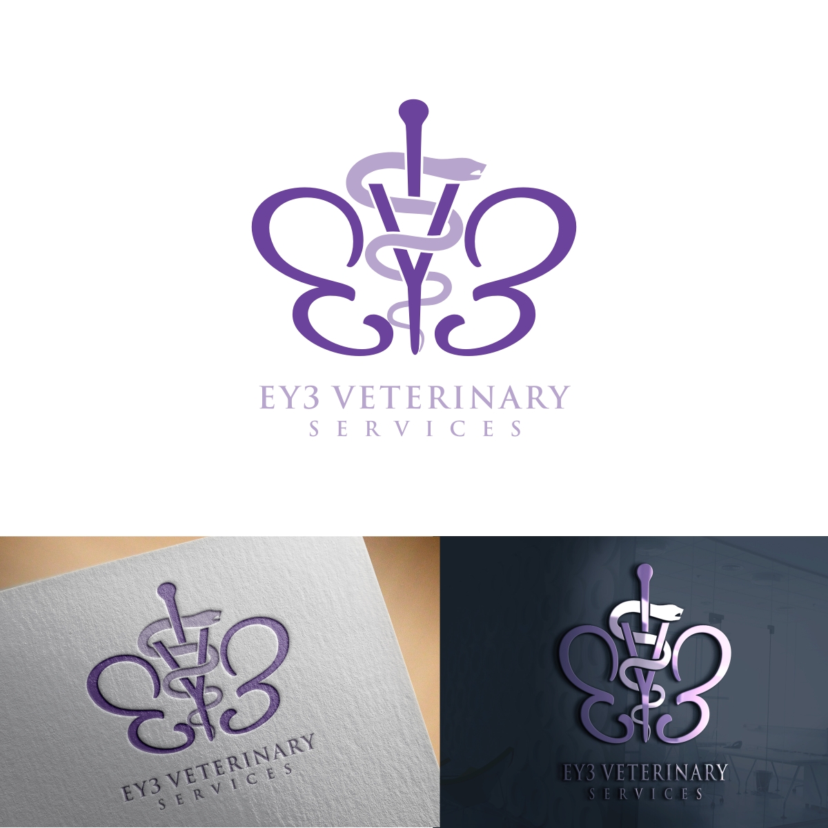 Logo Design by N83touchthesky for EY3 Veterinary Services | Design #27087713