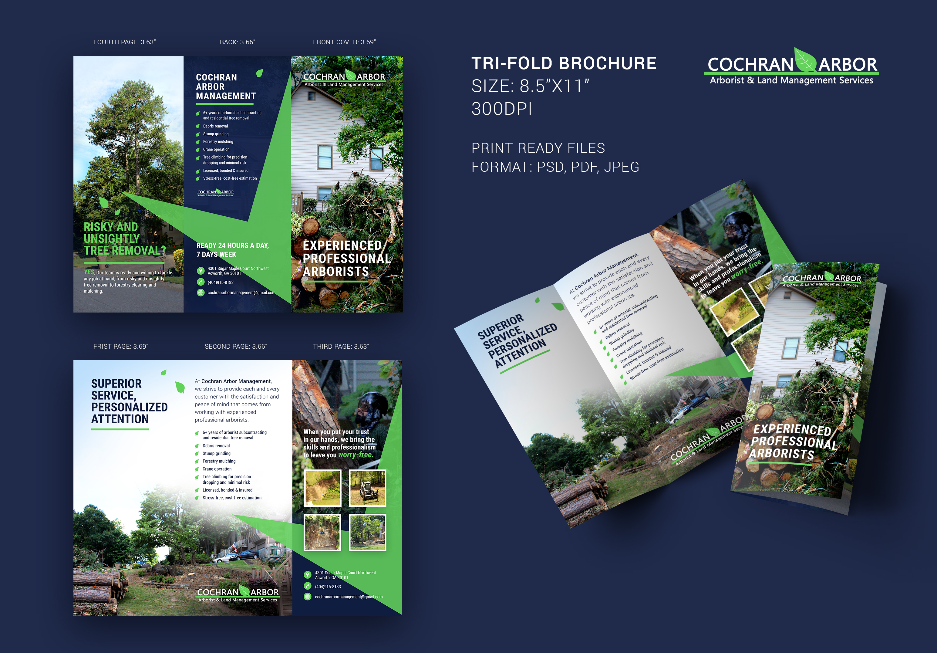 Broschüren-Design von creativeavijit für Cochran Arbor Management | Design #27106762