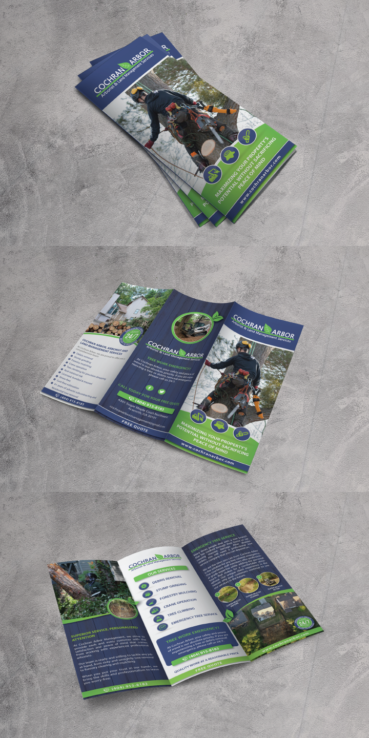 Brochure Design by alex989 for Cochran Arbor Management | Design #27114454