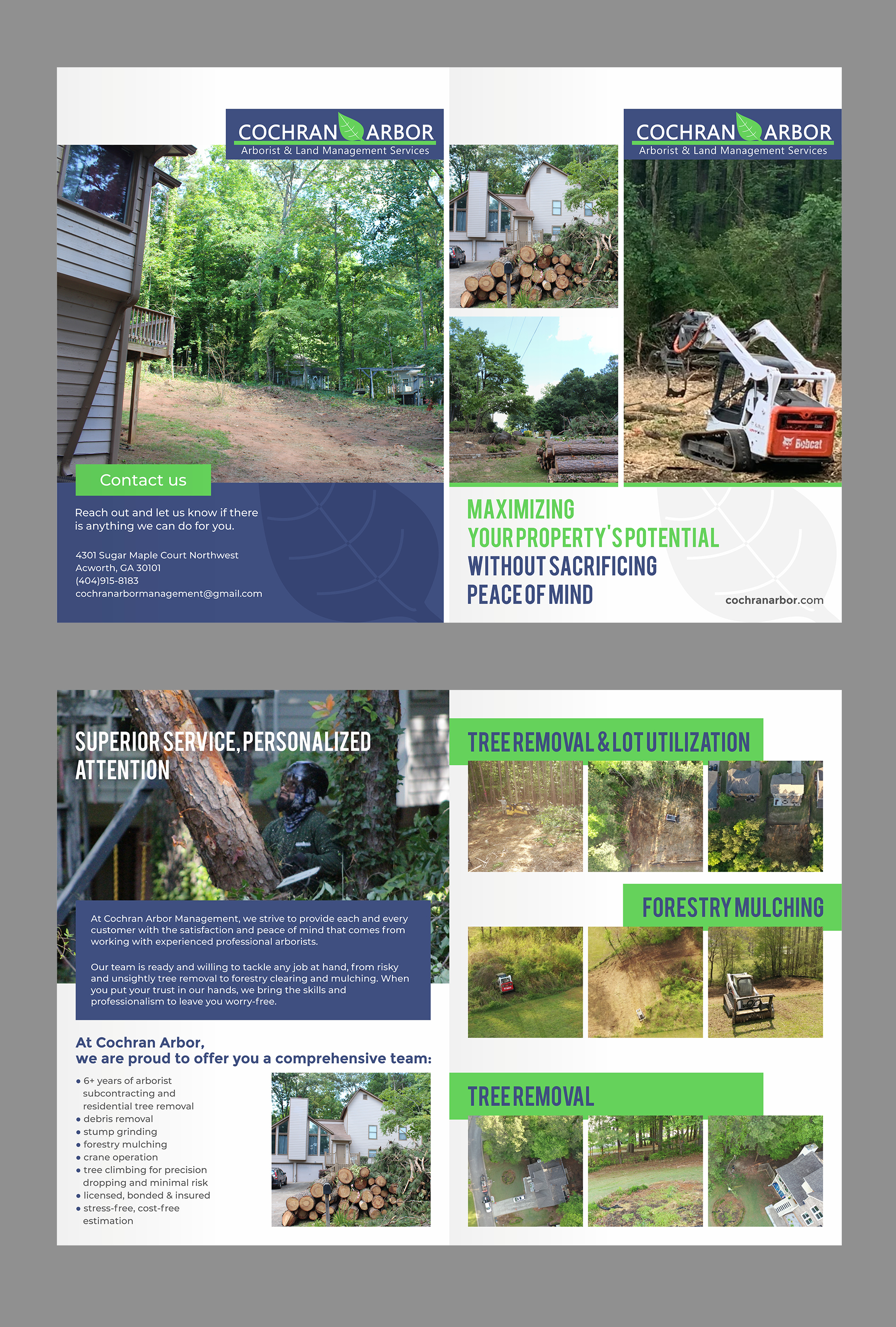 Diseño de Brochure por ecorokerz para Cochran Arbor Management | Diseño #27102666