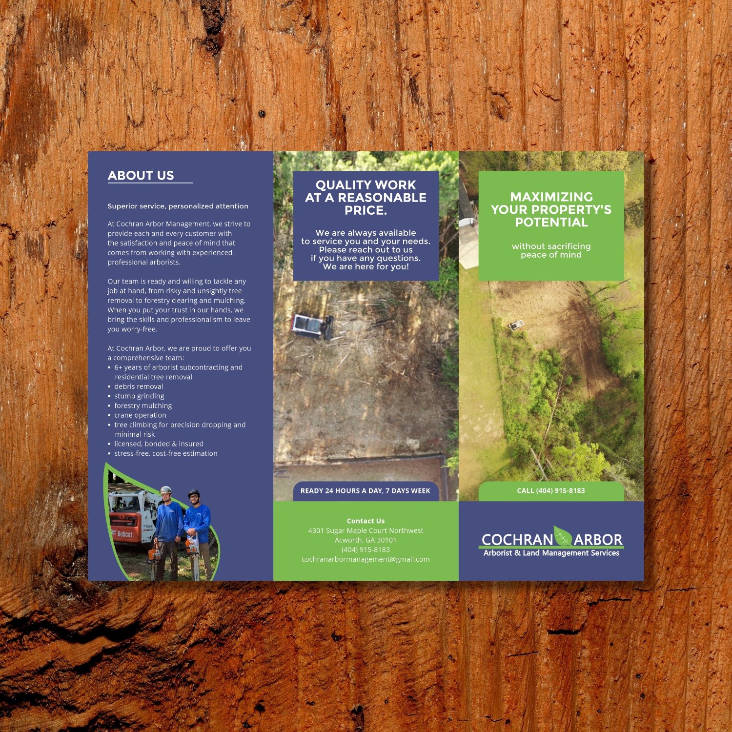 Broschüren-Design von barinix für Cochran Arbor Management | Design #27143510