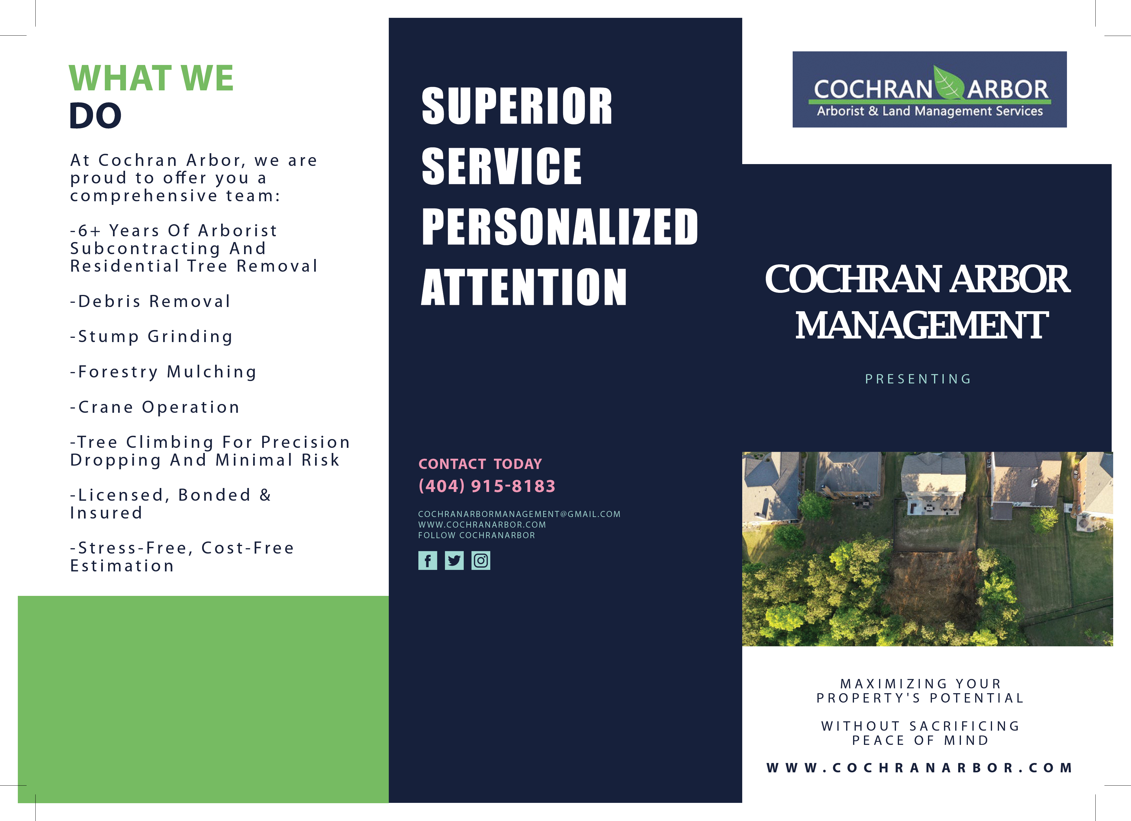 Broschüren-Design von Sandip 6 für Cochran Arbor Management | Design #27116684