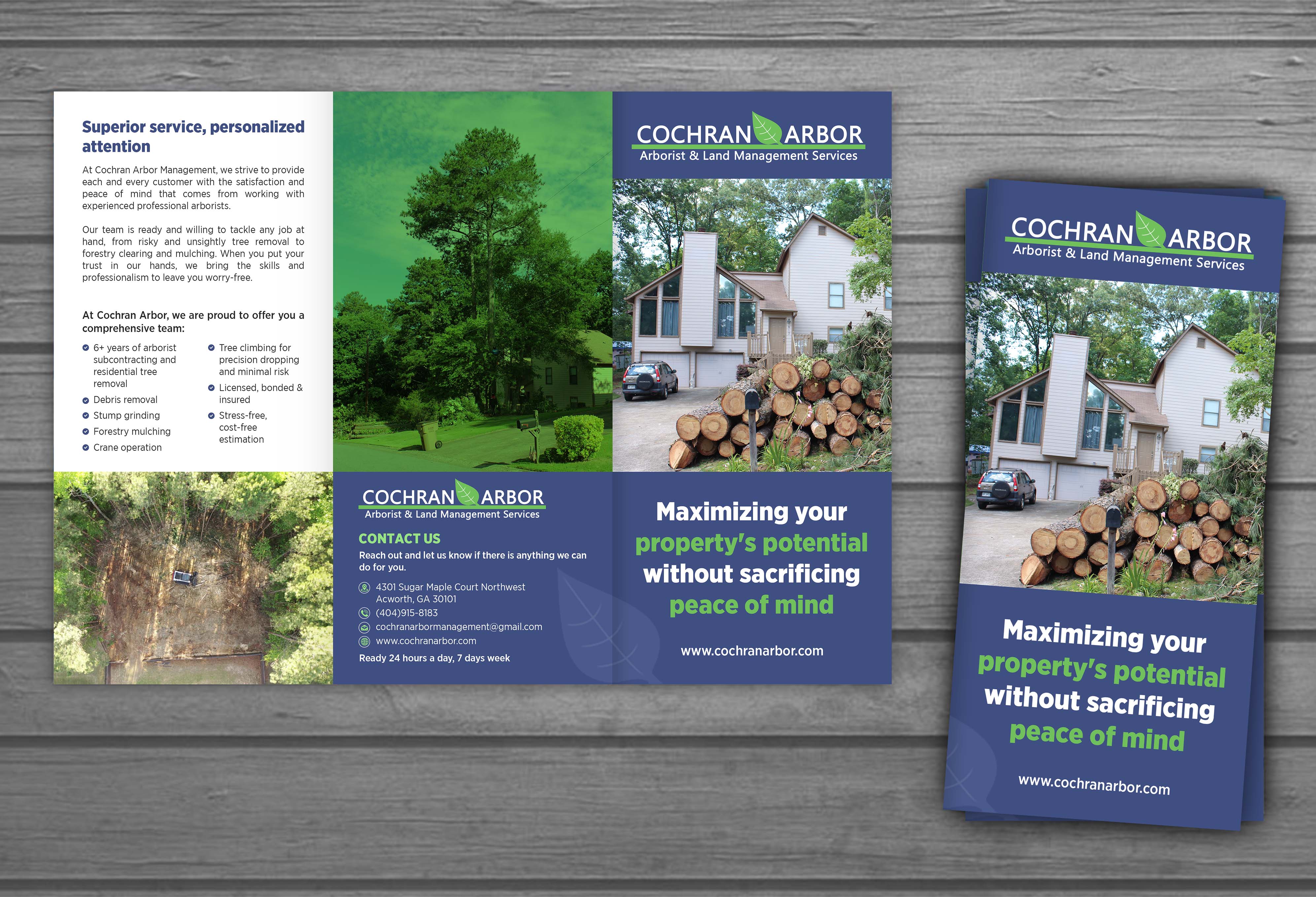 Broschüren-Design von GraphicsGuru für Cochran Arbor Management | Design #27103912