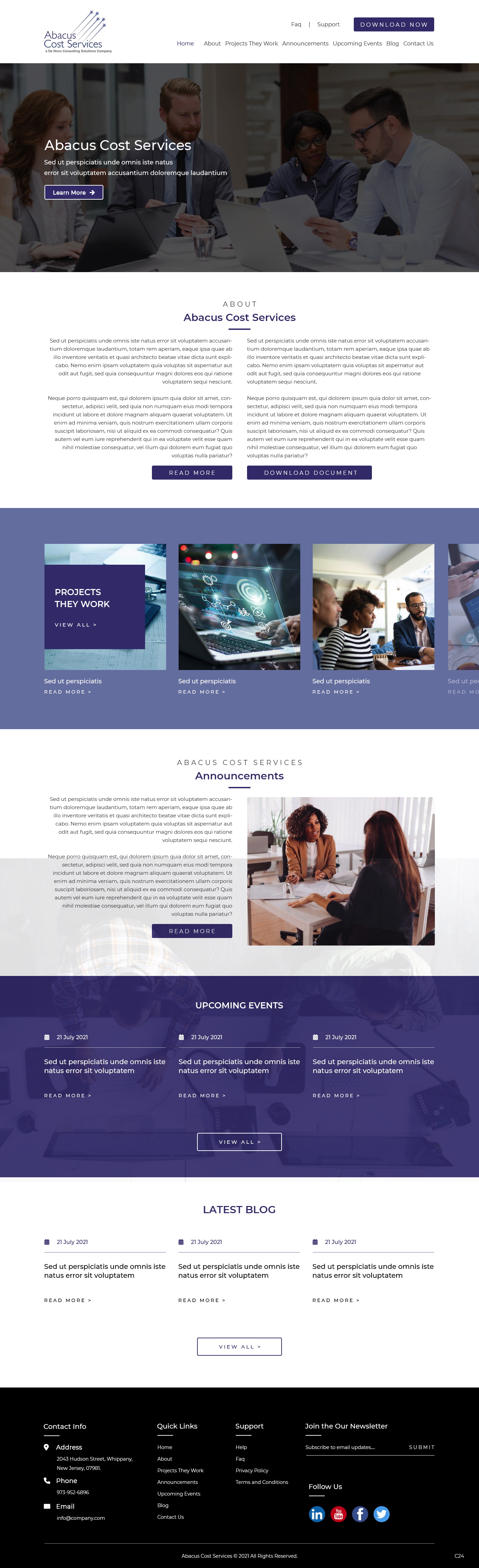 Web-Design von pb für De Novo Consulting Solutions, LLC (DBA Abacus Cost Services) | Design #27093925