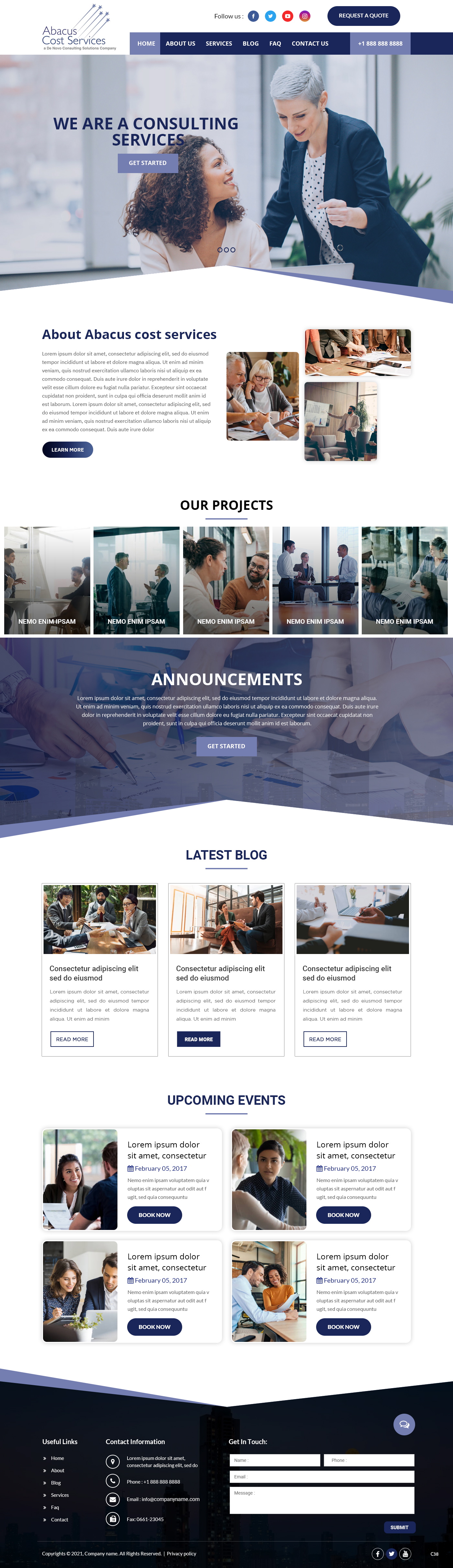 Web-Design von pb für De Novo Consulting Solutions, LLC (DBA Abacus Cost Services) | Design #27093928