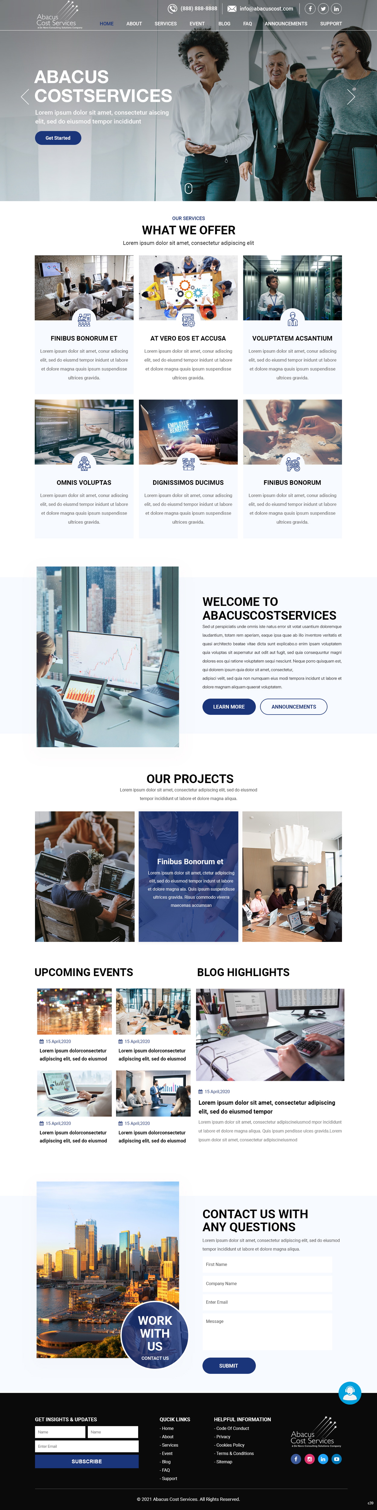 Web Design by pb for De Novo Consulting Solutions, LLC (DBA Abacus Cost Services) | Design #27093930