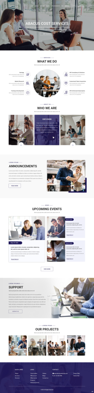 Web Design by pb for De Novo Consulting Solutions, LLC (DBA Abacus Cost Services) | Design: #27093931