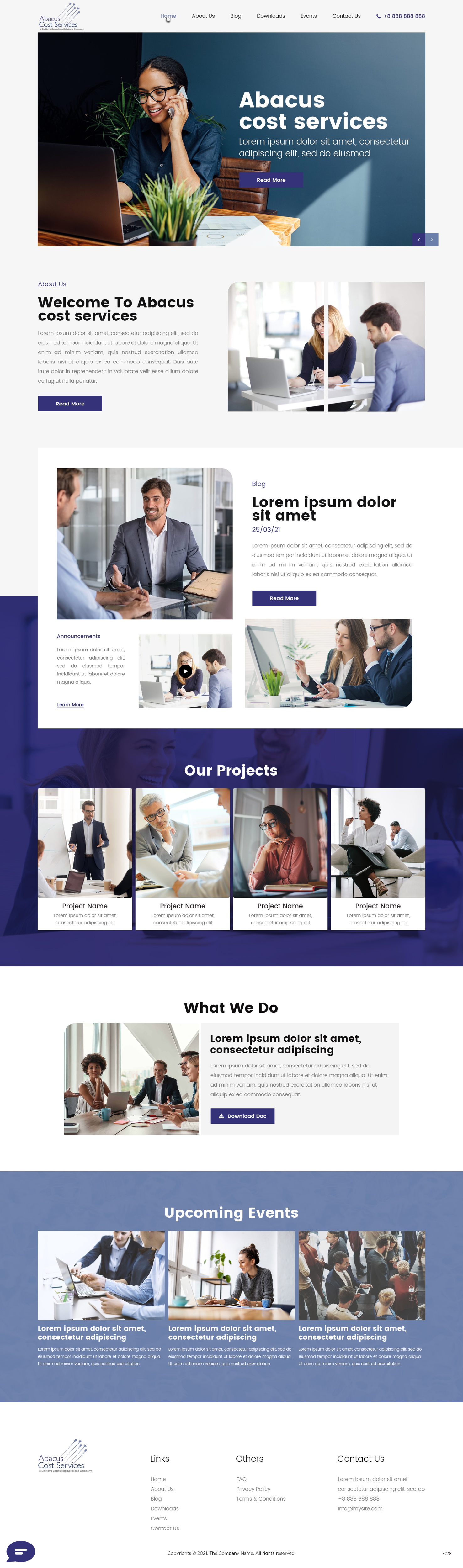 Web Design by pb for De Novo Consulting Solutions, LLC (DBA Abacus Cost Services) | Design #27093932