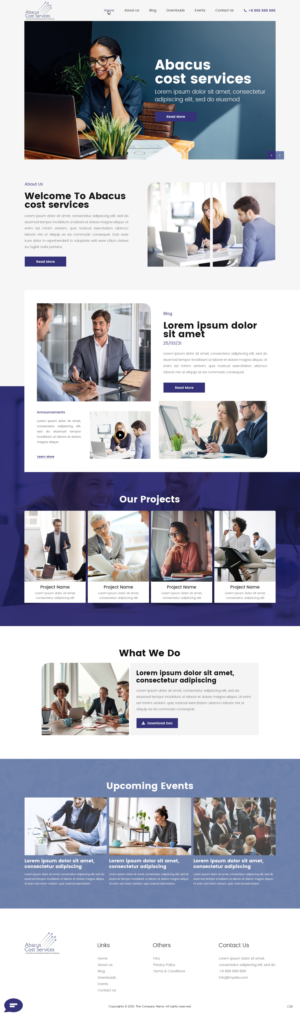 Web Design by pb for De Novo Consulting Solutions, LLC (DBA Abacus Cost Services) | Design: #27093932