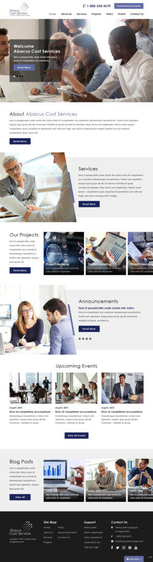 Web Design by pb for De Novo Consulting Solutions, LLC (DBA Abacus Cost Services) | Design: #27093936