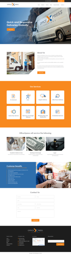 OfficeXpress Couriers Web design | Web Design by bdesigner9