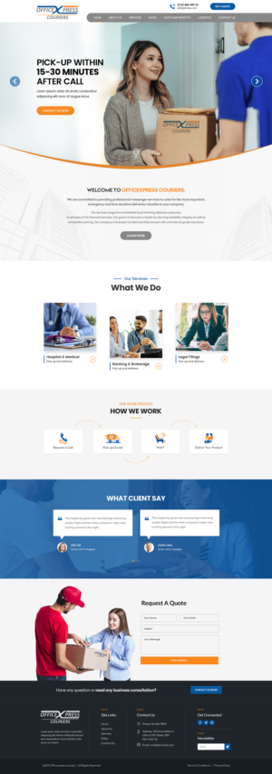 OfficeXpress Couriers Web design | Web Design by Shijo John