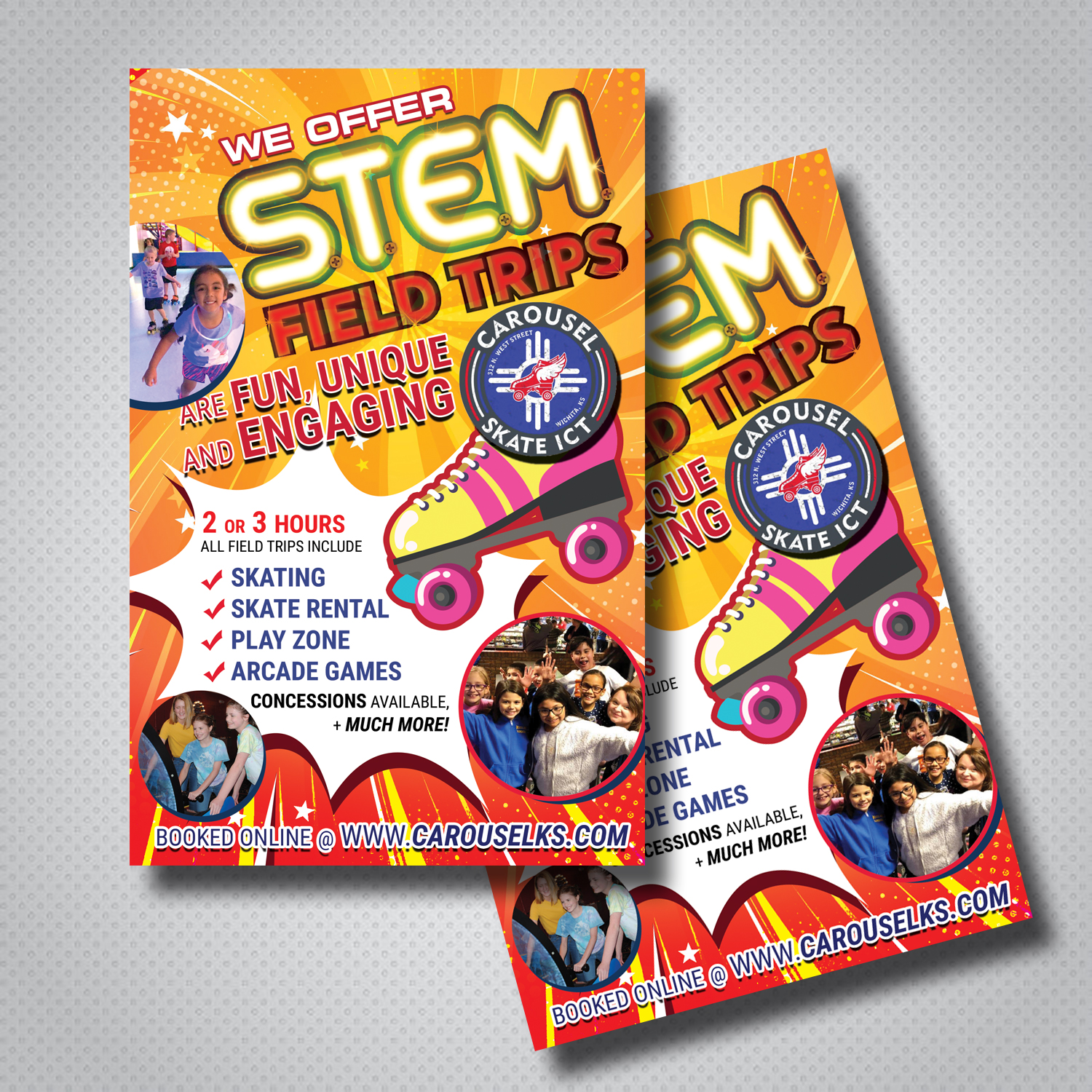 Flyer Design by uk for Carousel Skate Center | Design #27098671