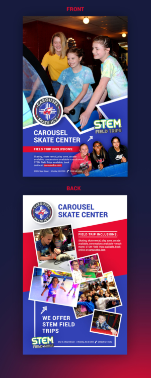 Flyer Design by creativeavijit for Carousel Skate Center | Design: #27102347