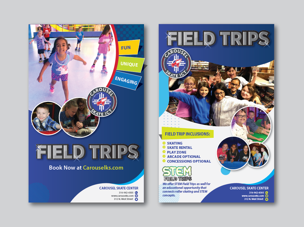 Flyer Design by alex989 for Carousel Skate Center | Design #27133509