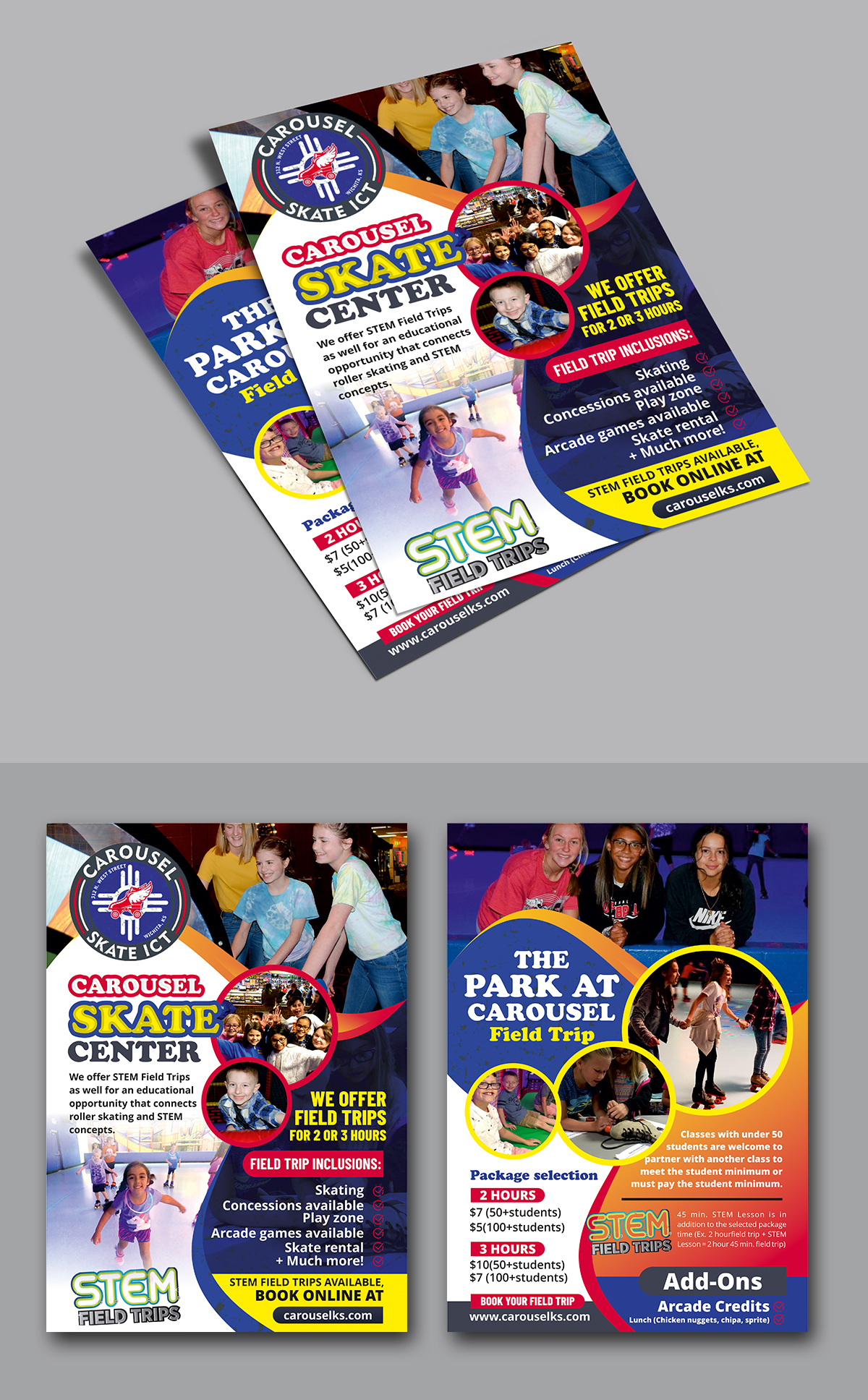 Design de Flyer par ecorokerz pour Carousel Skate Center | Design #27097219