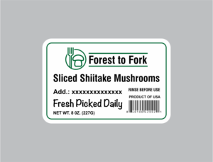 Brand name is Forest to Fork - space for label specifics as shown in examples | Diseño de Logo por BNdesigner