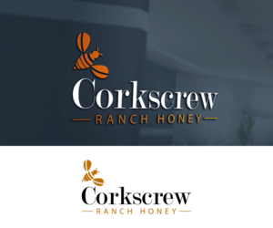 Corkscrew Ranch Honey | Logo Design by BabAgori