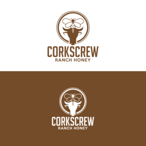 Corkscrew Ranch Honey | Logo Design by Graphic Bricks
