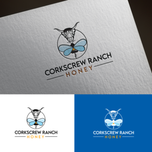 Corkscrew Ranch Honey | Logo Design by sankar999