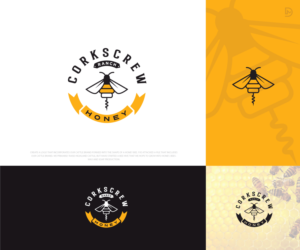 Corkscrew Ranch Honey | Diseño de Logo por D_Mantra