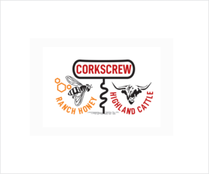 Corkscrew Ranch Honey | Logo Design by pachilakili