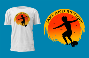 Rage golf  / jake and Riptides surf and beach wear | Diseño de Camiseta por D'Mono