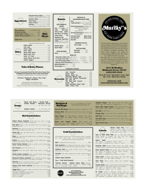 Menu Design by LRQ Art and Designs for this project | Design: #27133857