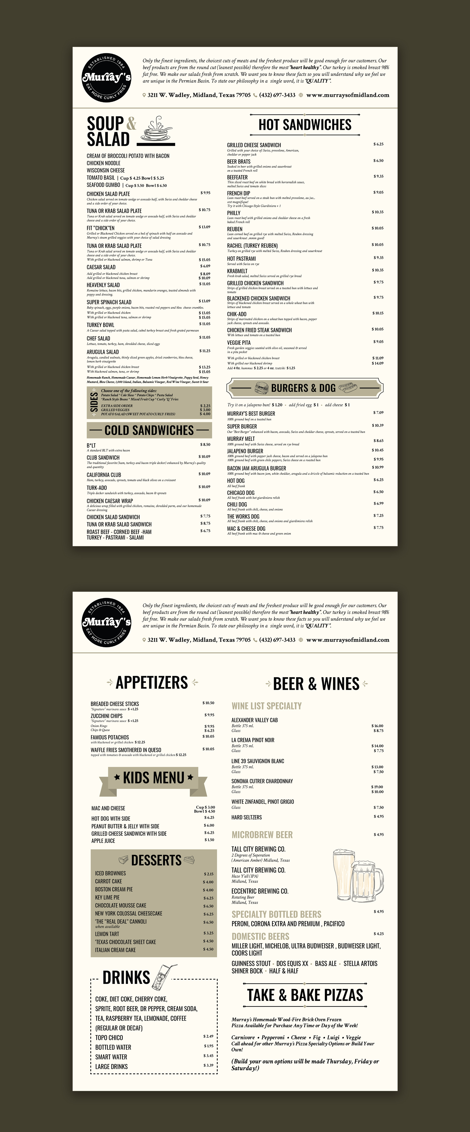 Menu Design by Artandstuffbyshree for this project | Design #27202721