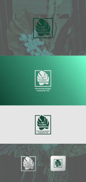 MY FLORA GARDENS - Everlasting designs framed for you | Logo Design by k.a.n