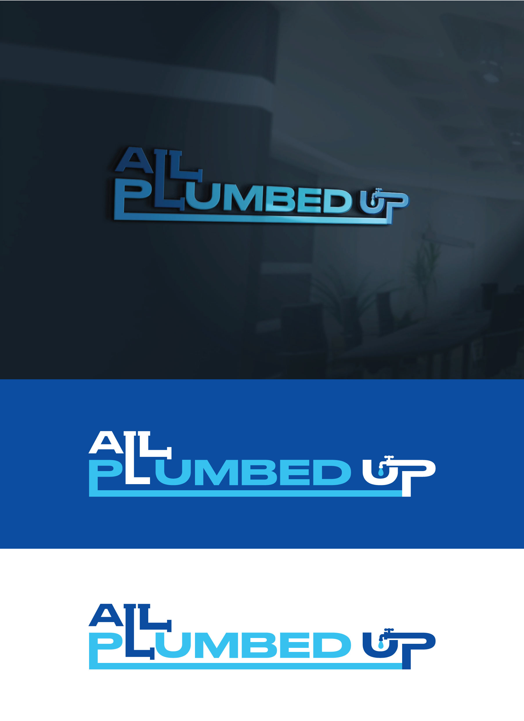 Logo Design by StromDesignHub for All plumbed up | Design #27106028