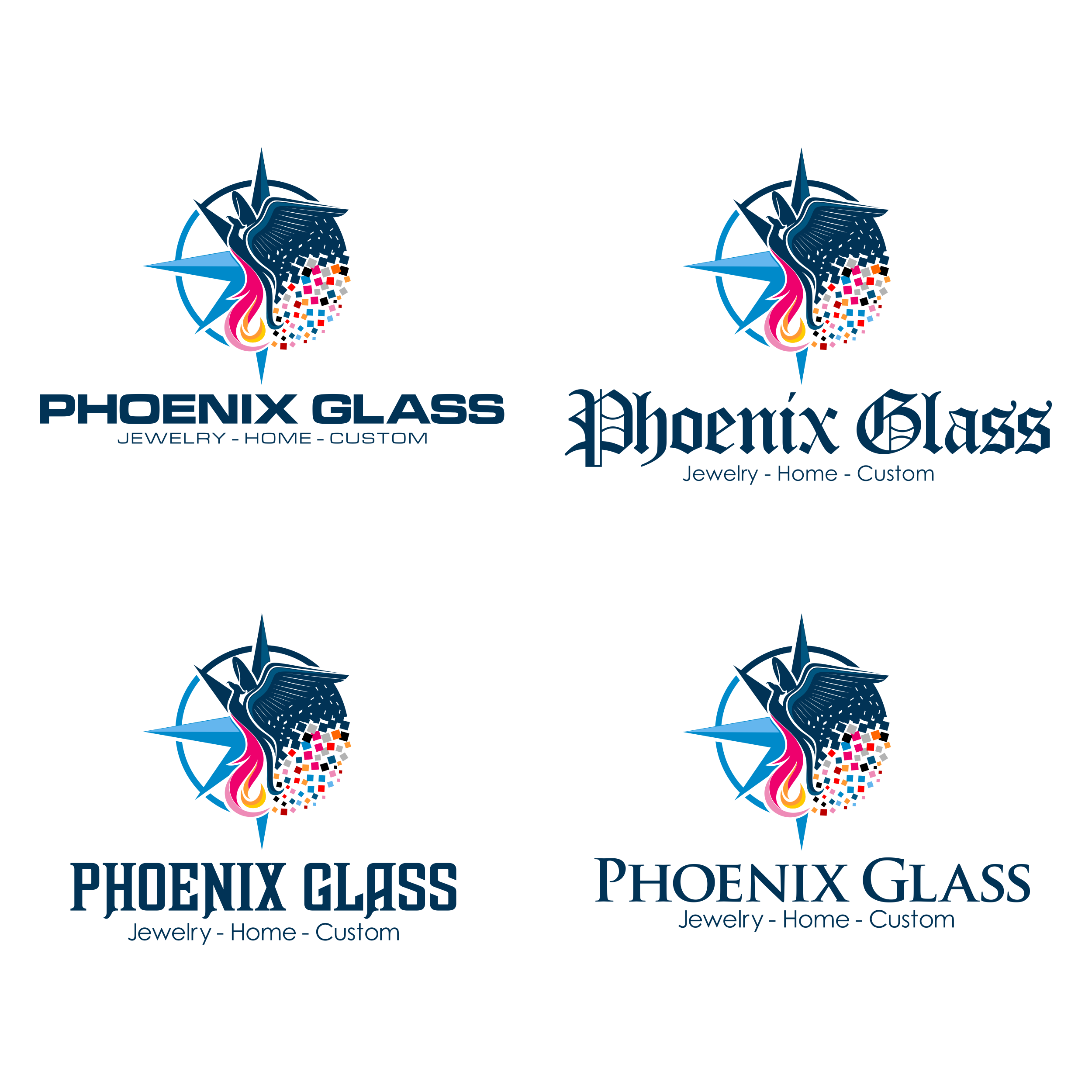 Logo Design by luckdesign for Phoenix Glass | Design #27110674