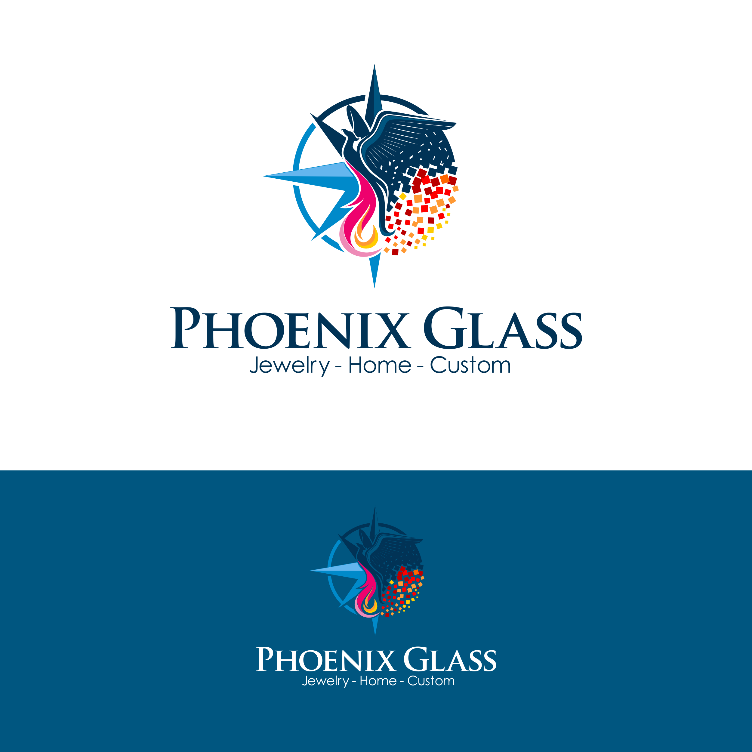 Logo Design by luckdesign for Phoenix Glass | Design #27110728