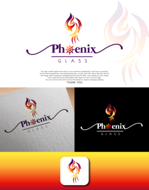 Logo Design by The Silver Screen Studio for Phoenix Glass | Design: #27109865