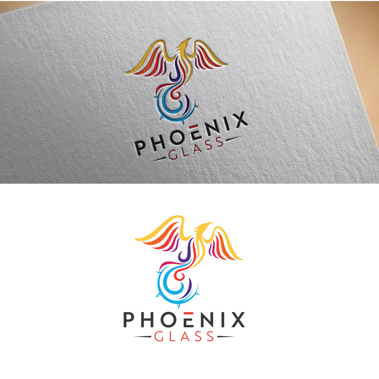 Logo Design by Logo bud design for Phoenix Glass | Design #27109544