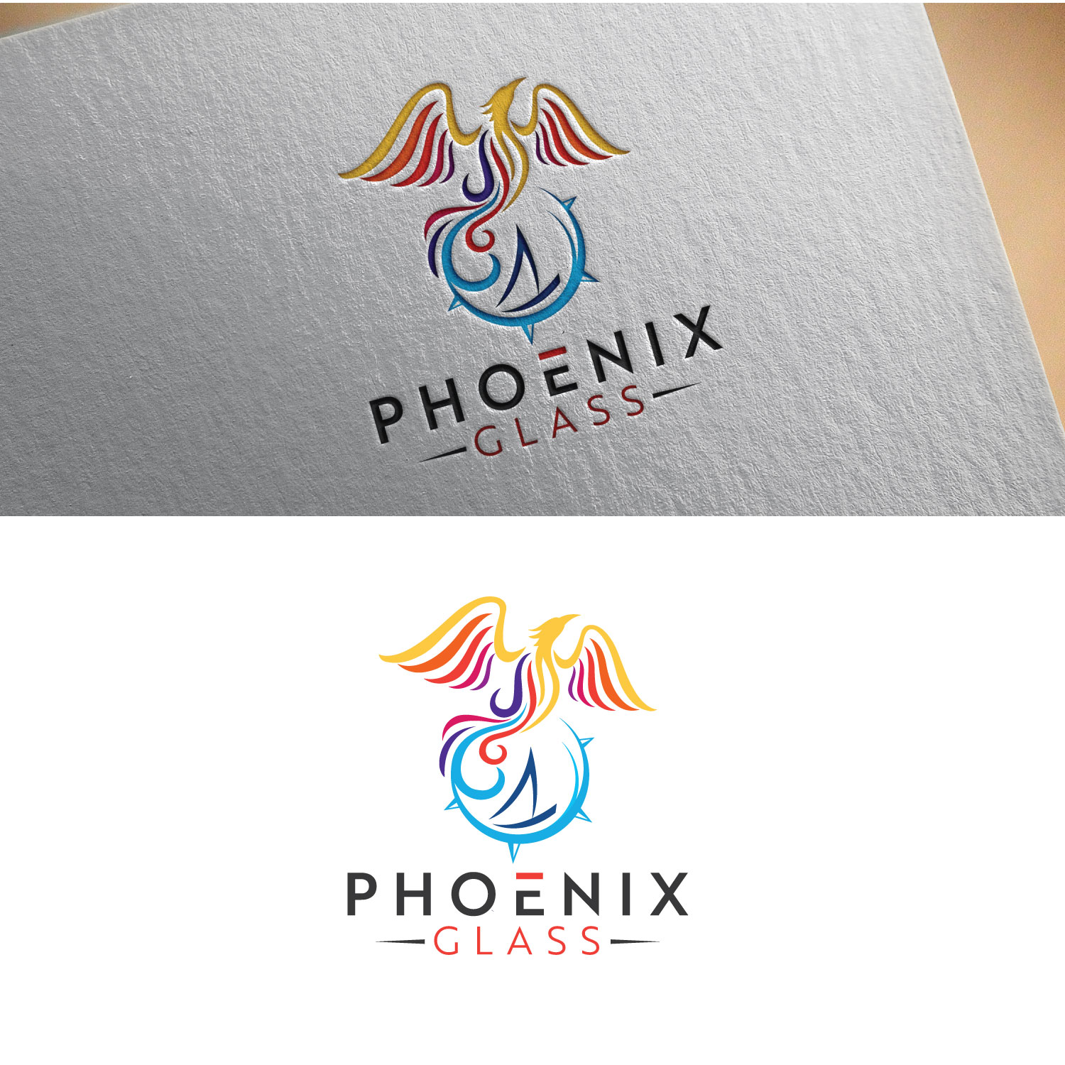 Logo Design by Logo bud design for Phoenix Glass | Design #27109545