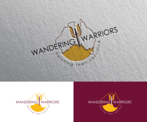 First line is ‘Wandering Warriors’ and the second line is ‘Saluting their sacrifice’. May choose to omit the tag line all together. | Diseño de Logo por Iris 3