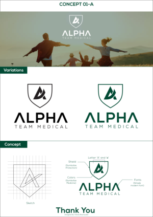 Logo Design by Vishwa Basnayake for Alpha Team Medical, LLC | Design #27117251