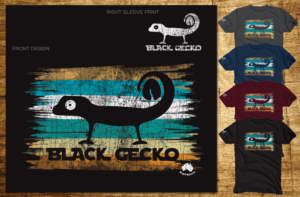 Tshirt design using existing gecko logo | T-shirt Design by CoffeeBreak88