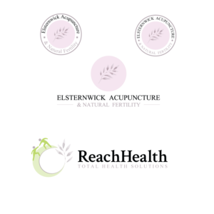 The tagline for ReachHealth will be; Total Health Solutions . The wording for the pink circular logo is Elsternwick Acupuncture & Natural Fertility | Logo-Design von emptyboxgraphics