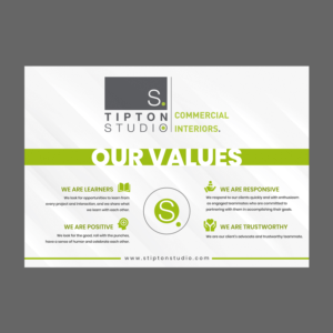 Graphic to show our studio's values  | Design Graphique par ecorokerz