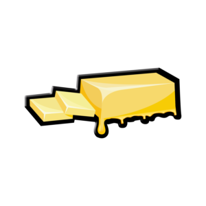 No logo text. Just the stick of butter. | Logo Design by Dennis Jackson Design
