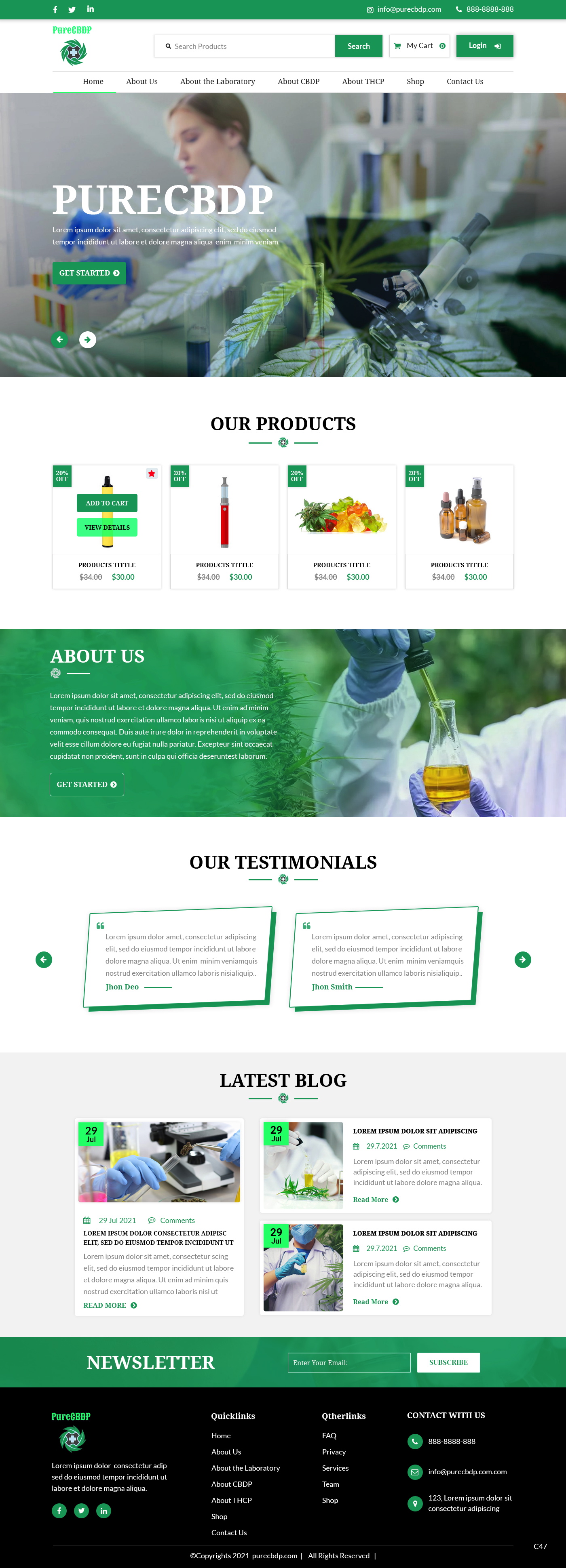 Web Design par pb pour Sandstone Springs Labs, LLC | Design #27132960
