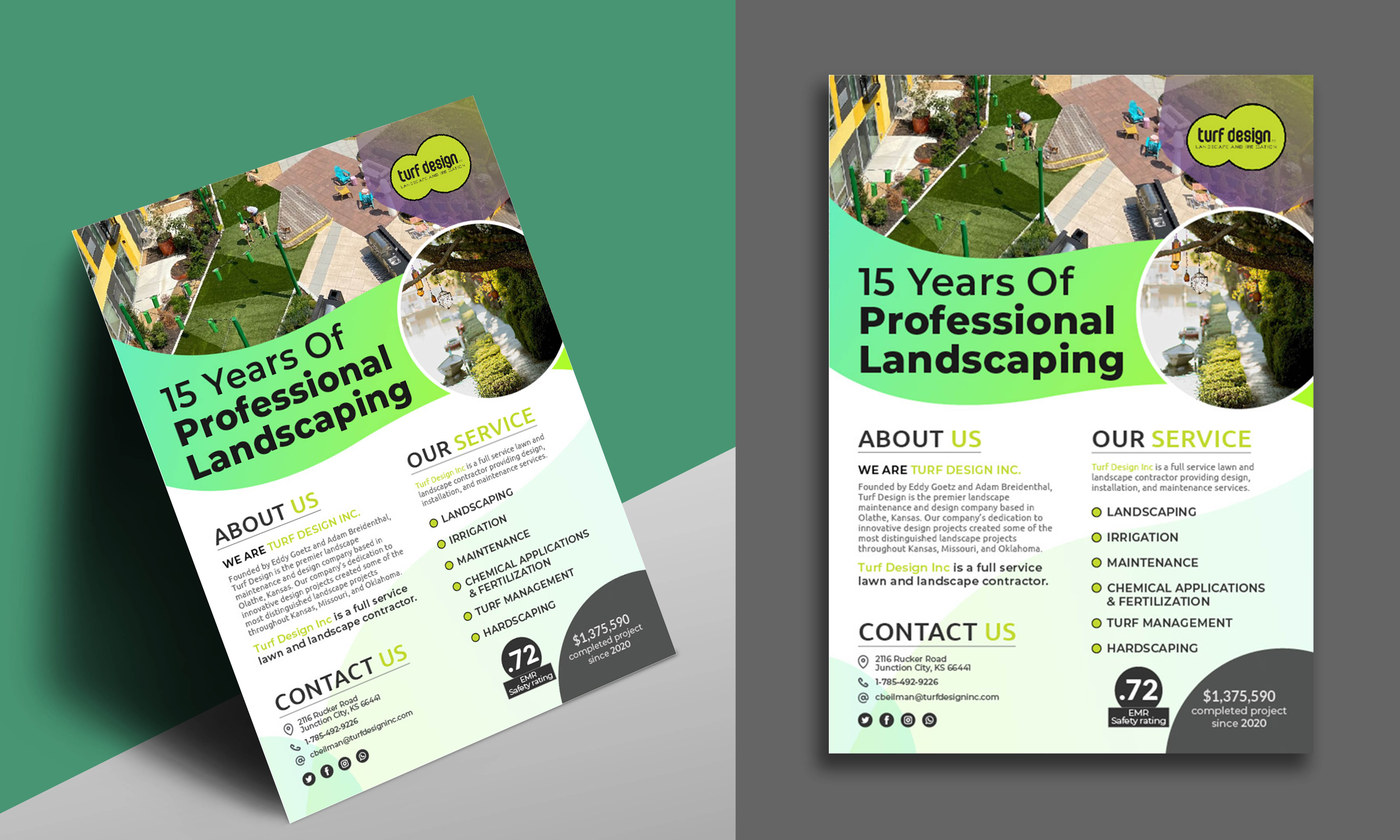 Flyer-Design von Shamim_Design für Turf Design Inc | Design #27135131