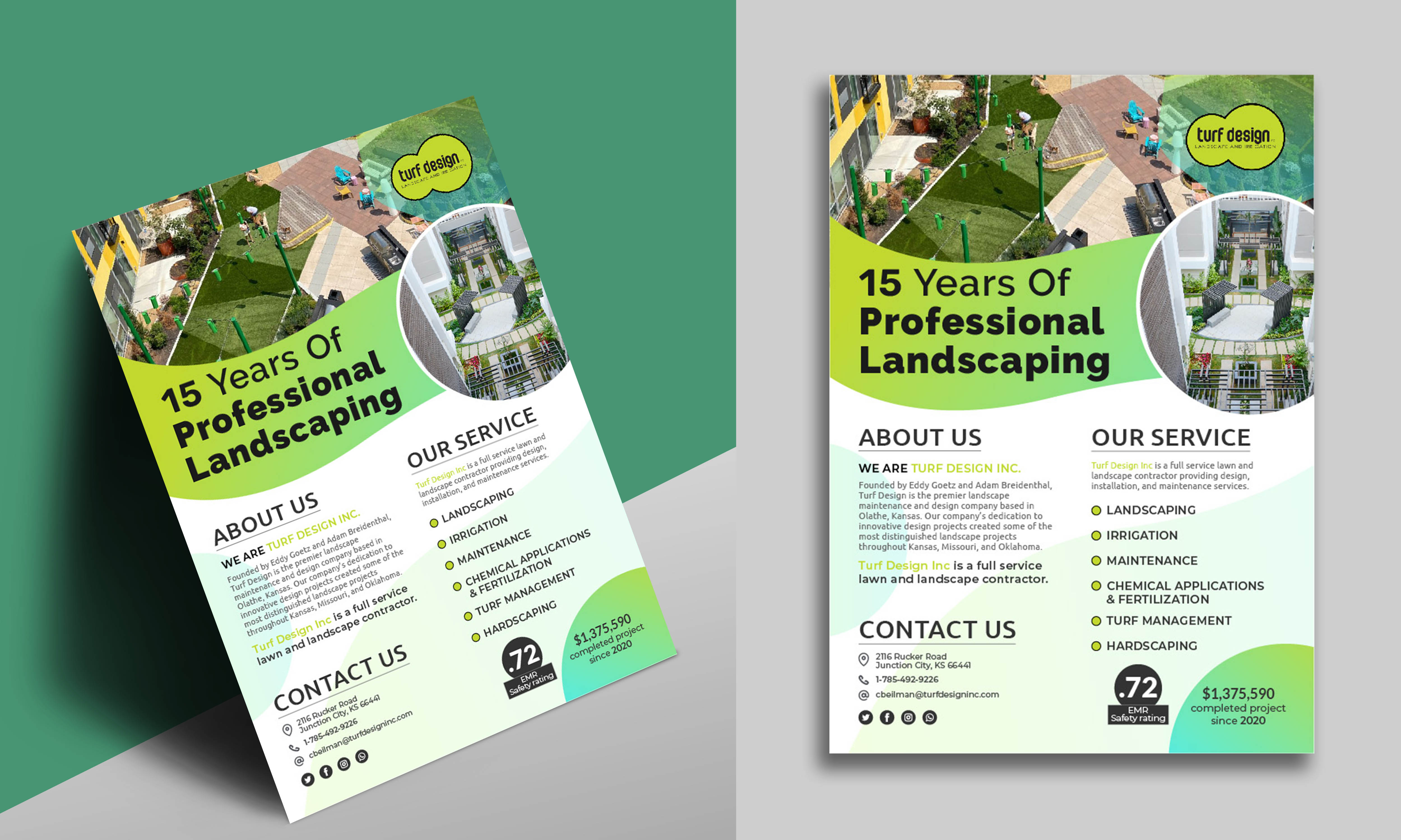 Flyer-Design von Shamim_Design für Turf Design Inc | Design #27135192