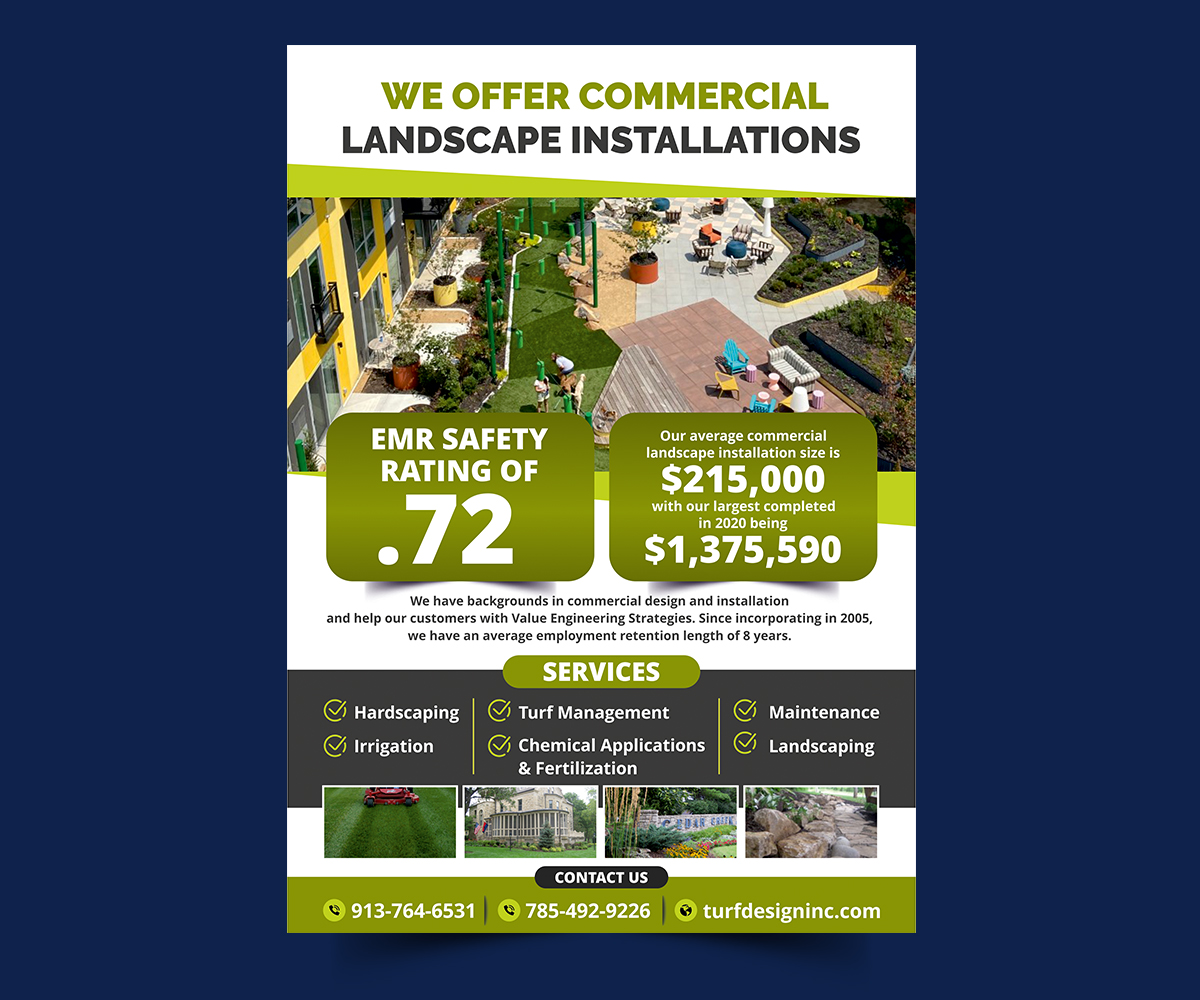 Flyer-Design von **Rose** für Turf Design Inc | Design #27137234