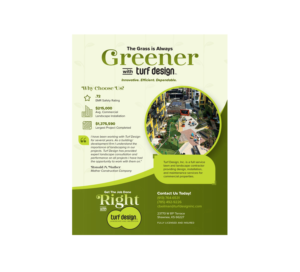 Flyer-Design von Harrell Design Studio für Turf Design Inc | Design #27141071