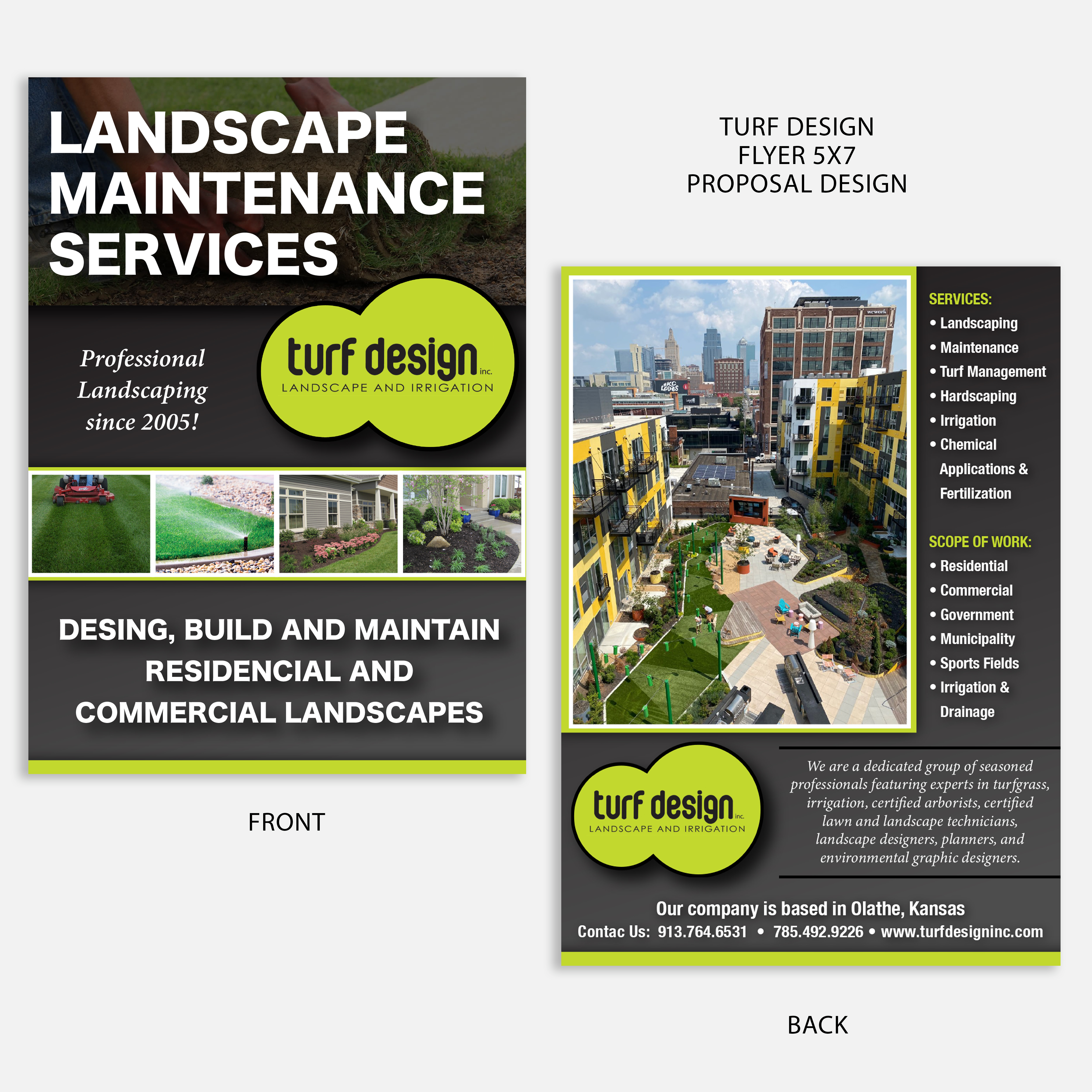 Flyer Design by LTC design for Turf Design Inc | Design #27134410