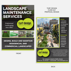 Flyer-Design von LTC design für Turf Design Inc | Design #27134410